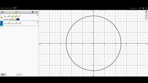 how to make a circle in desmos